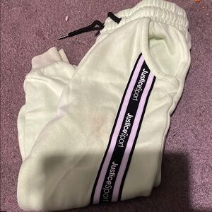 Justice Kids Light Green Joggers